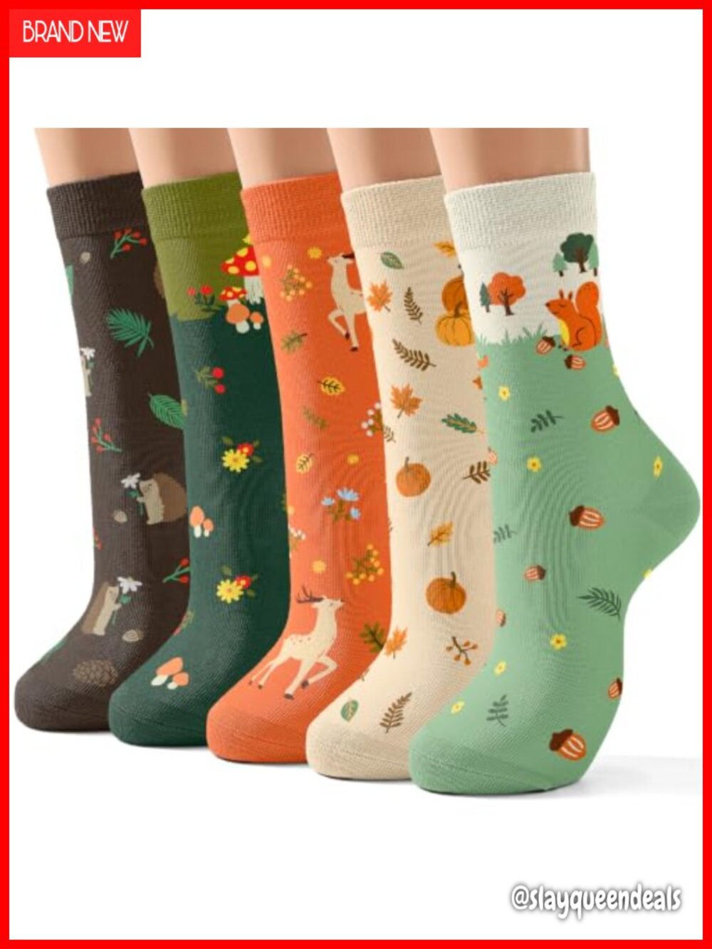 5 Pairs Floral Ruffle Crew Socks 80% Cotton Cottagecore Frilly Ankle Socks